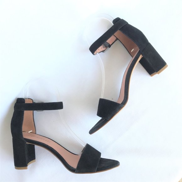 Madewell Shoes - Madewell The Brooke Black Suede Ankle Sandal